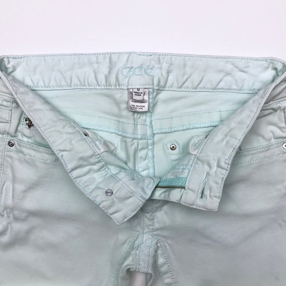 Cache Light Blue Crop Jeans XS 0 2 Stretch Denim Logo Designer Festival Skinny - Picture 4 of 8